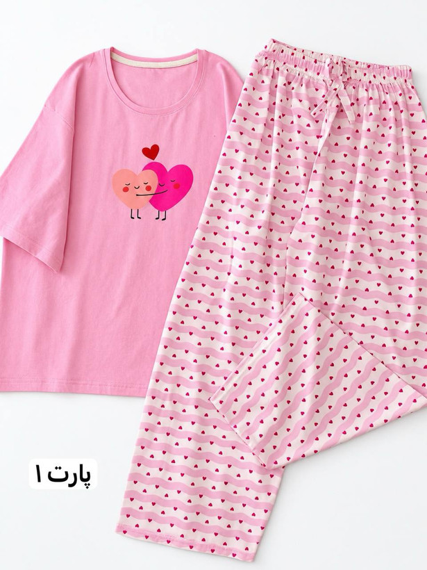 ست تیشرت باکسی و شلوار بگ